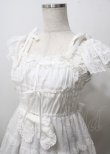 画像3: BABY,THE STARS SHINE BRIGHT / Innocent Ribbon Lace シャーリングジャンパースカート  白 Y-25-07-12-068-BA-OP-SZ-ZY (3)
