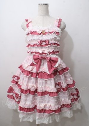 画像: BABY,THE STARS SHINE BRIGHT / Bonbon Parfumジャンパースカート  ピンク Y-25-07-12-069-BA-OP-SZ-ZY