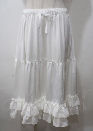 画像: axes femme kawaii / ミディフリルペチスカート M 白 Y-25-07-12-089-AX-SK-SZ-ZY
