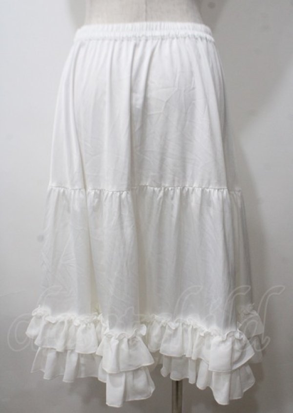 画像2: axes femme kawaii / ミディフリルペチスカート M 白 Y-25-07-12-089-AX-SK-SZ-ZY (2)
