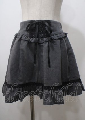 画像: Secret Honey / フリルコルセット風スカート 2 グレー Y-25-07-12-093-CA-SK-SZ-ZY