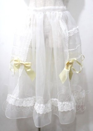 画像: BABY,THE STARS SHINE BRIGHT / はるちゃんのふわふわオーガンジーオーバースカート  イエロー Y-25-07-12-100-BA-SK-SZ-ZY