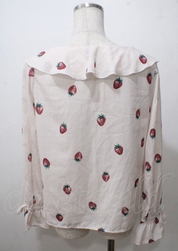 画像2: Ank Rouge / イチゴブラウス M オフ Y-25-07-12-028-CA-BL-SZ-ZT102 (2)