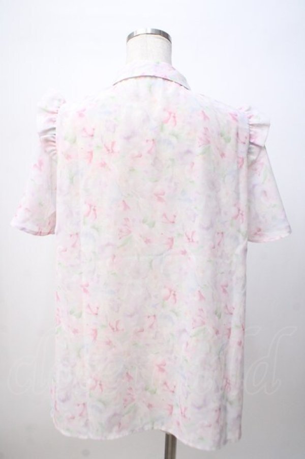 画像3: axes femme / 花柄フリルシアーブラウス F ピンク Y-25-07-14-044-AX-BL-SZ-ZI (3)