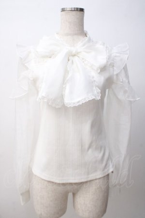 画像: Rojita / ラッフルシアーテレコトップス M 白 Y-25-07-14-045-LO-TO-SZ-ZY