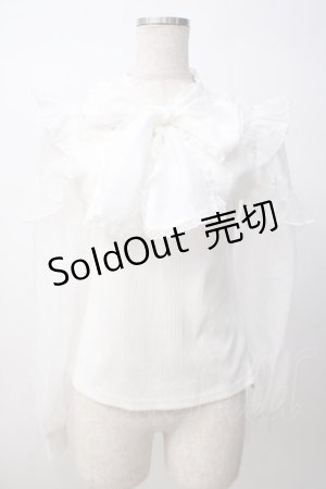画像: Rojita / ラッフルシアーテレコトップス M 白 Y-25-07-14-045-LO-TO-SZ-ZY