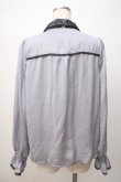 画像3: axes femme POETIQUE / 配色レースデザインブラウス M グレイ Y-25-07-14-054-AX-BL-SZ-ZY (3)
