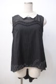 画像1: axes femme POETIQUE / ノースリーブストライプシャツ M 黒 Y-25-07-14-065-AX-BL-SZ-ZI (1)