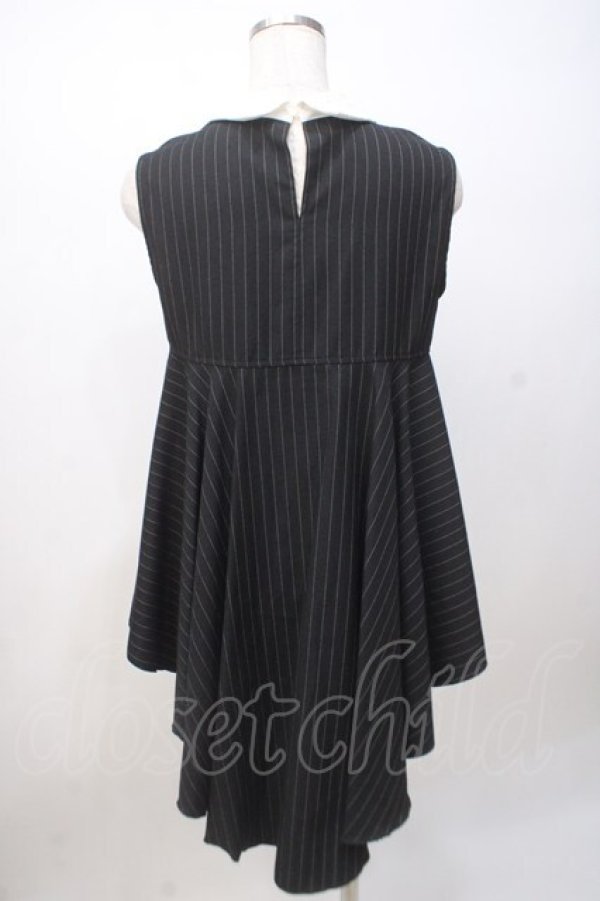画像3: axes femme POETIQUE / ノースリーブストライプシャツ M 黒 Y-25-07-14-065-AX-BL-SZ-ZI (3)