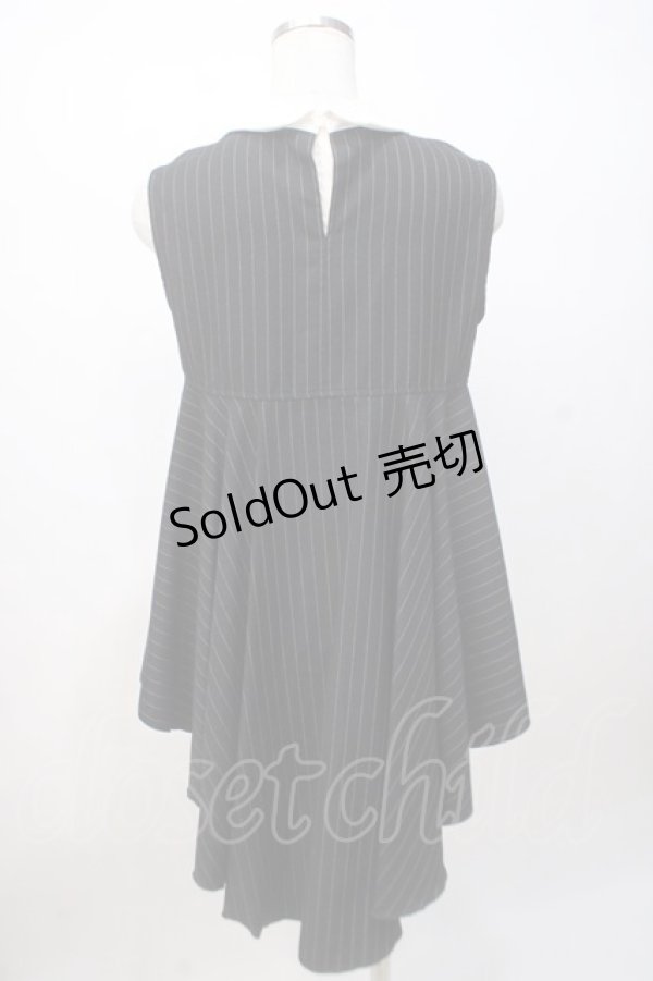 画像3: axes femme POETIQUE / ノースリーブストライプシャツ M 黒 Y-25-07-14-065-AX-BL-SZ-ZI (3)