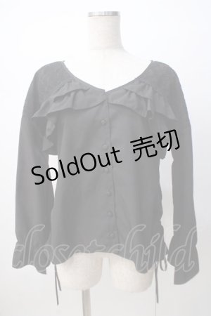 画像: axes femme POETIQUE / フリルデザインシャツ M 黒 Y-25-07-14-074-AX-BL-SZ-ZY