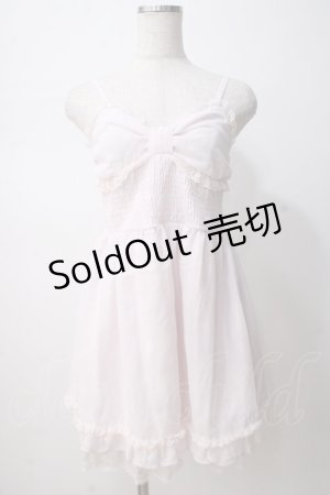 画像: TRALALA / ドットリボンキャミワンピース 0 ピンク Y-25-07-14-080-LO-OP-SZ-ZY