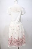 画像3: L'EST ROSE / バラ柄シフォンドッキングワンピース 2 アイボリー Y-25-07-14-090-LO-OP-SZ-ZT130 (3)