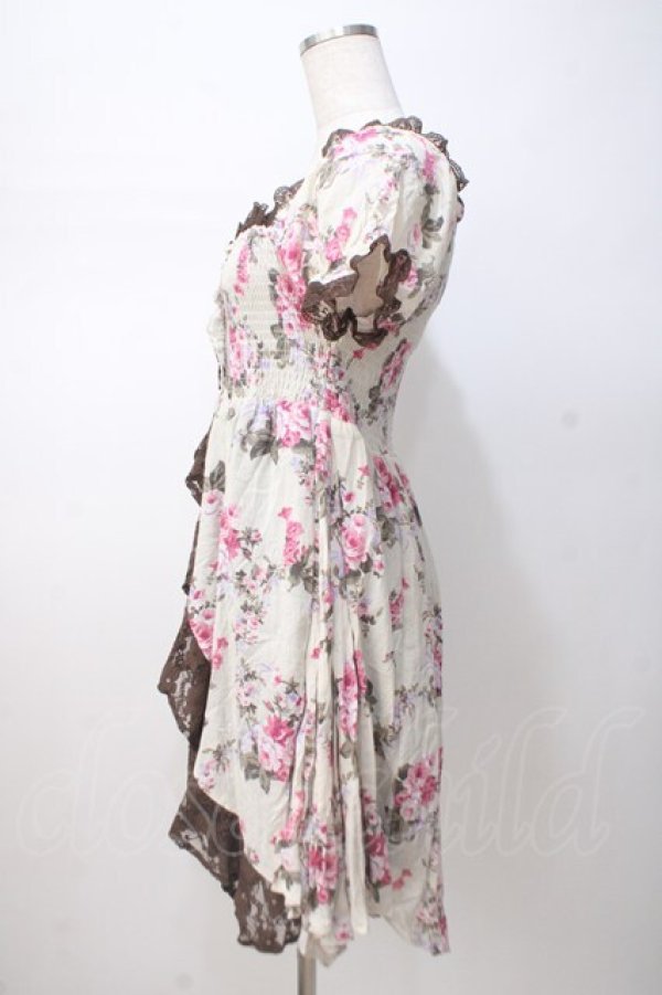 画像2: axes femme / 花柄カシュクールワンピース M 生成 Y-25-07-14-091-AX-OP-SZ-ZT475 (2)