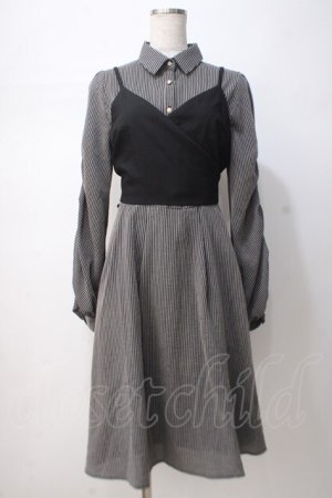 画像: axes femme POETIQUE / ビスチェ付きシャツワンピース M グレー Y-25-07-14-103-AX-OP-SZ-ZY