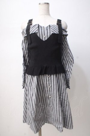 画像: axes femme POETIQUE / ニットビスチェワンピースセット M グレー Y-25-07-14-104-AX-OP-SZ-ZY