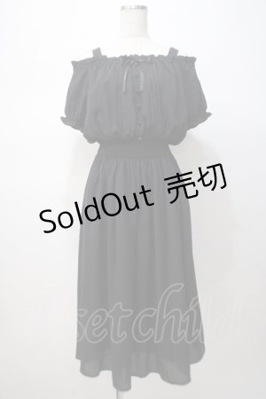 画像: Ank Rouge / 2Wayシフォンマキシワンピース M 黒 Y-25-07-14-109-CA-OP-SZ-ZY