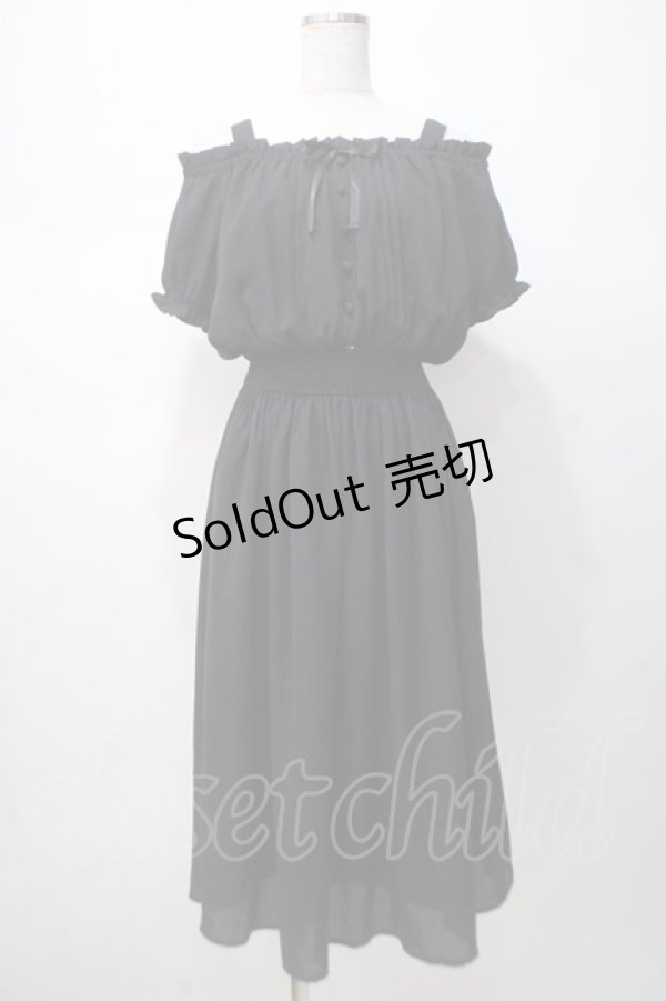 画像1: Ank Rouge / 2Wayシフォンマキシワンピース M 黒 Y-25-07-14-109-CA-OP-SZ-ZY (1)