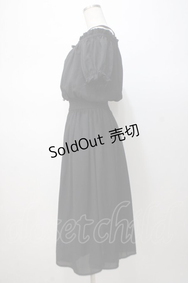 画像2: Ank Rouge / 2Wayシフォンマキシワンピース M 黒 Y-25-07-14-109-CA-OP-SZ-ZY (2)
