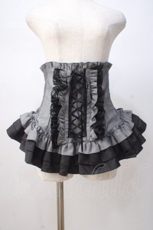 画像: MARBLE / 総フリル編み上げコルセット  グレー Y-25-07-14-113-GO-TO-SZ-ZY