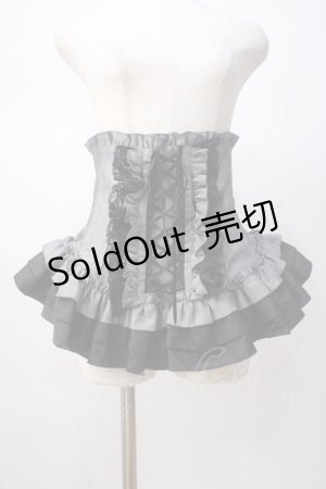 画像: MARBLE / 総フリル編み上げコルセット  グレー Y-25-07-14-113-GO-TO-SZ-ZY