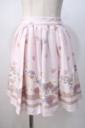 画像: TRALALA / パンジー柄スカート 0 ピンク Y-25-07-14-119-LO-SK-SZ-ZY