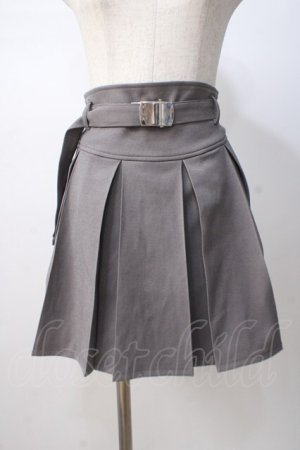 画像: axes femme POETIQUE / プリーツミニスカート M グレー Y-25-07-14-123-AX-BL-SZ-ZY