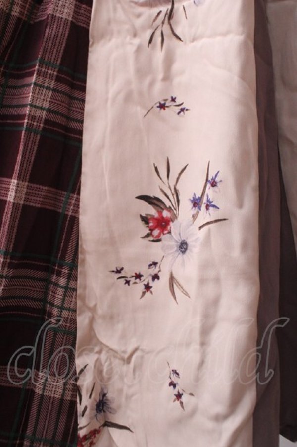 画像4: axes femme / 柄切替スカート M ワイン Y-25-07-14-135-AX-SK-SZ-ZT479 (4)