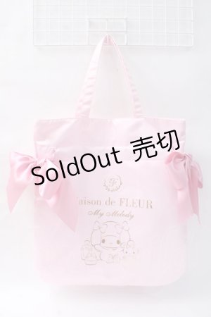 画像: Maison de FLEUR / ダブルリボントートバッグ/マイメロディ F ピンク Y-25-07-14-019-LO-BG-SZ-ZY