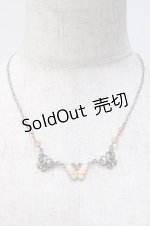 画像: axes femme / 蝶モチーフネックレス  淡ピンク Y-25-07-14-003-AX-AC-SZ-ZY