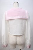 画像3: Ank Rouge / リボン・ネクタイ付きセーラートップス M 白×ピンク Y-25-07-14-027-CA-TO-SZ-ZY (3)
