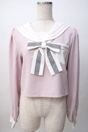 画像: Ank Rouge / セーラートップス M ピンク Y-25-07-14-028-CA-TO-SZ-ZY