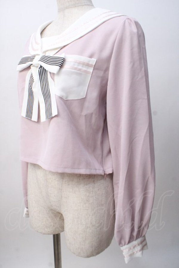 画像2: Ank Rouge / セーラートップス M ピンク Y-25-07-14-028-CA-TO-SZ-ZT455 (2)