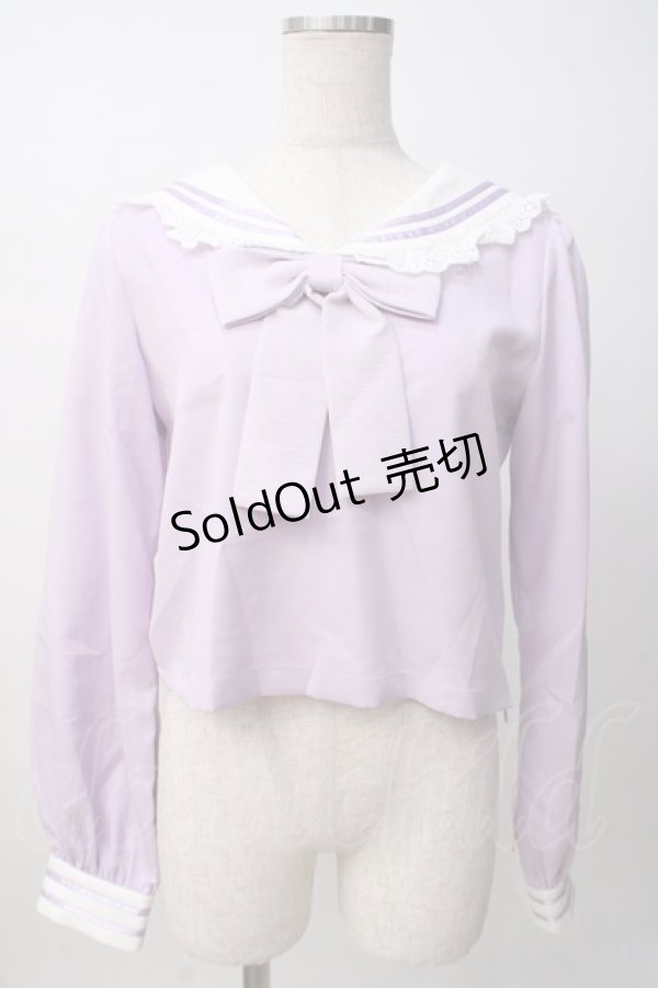 画像1: Ank Rouge / セーラートップス M ラベンダー Y-25-07-14-029-CA-TO-SZ-ZT0725 (1)