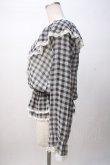 画像2: TRALALA / チェック柄シフォントップス 0 黒 Y-25-07-14-030-LO-TO-SZ-ZI (2)