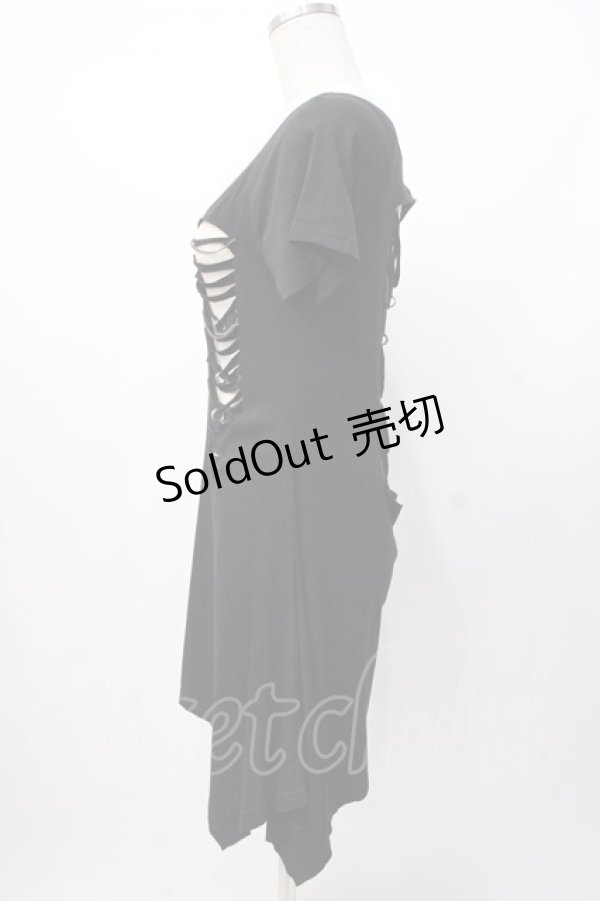 画像2: GHOST of HARLEM / ダメージロングカットソー F 黒 Y-25-07-16-038-GL-TO-SZ-ZY (2)