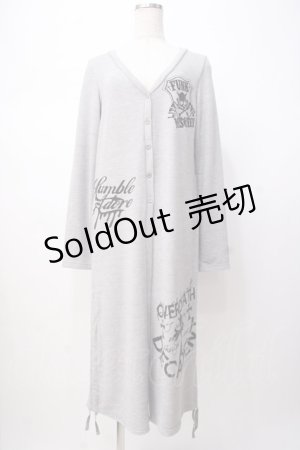 画像: GHOST of HARLEM / サイドギャザーロングカーディガン F グレー Y-25-07-16-040-GL-TO-SZ-ZT453