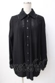 画像1: Ozz Croce / タック入り刺繍ブラウス  黒 Y-25-07-16-044-OO-OP-SZ-ZY (1)
