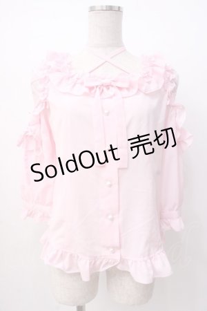 画像: Angelic Pretty / Sweetリボンブラウス  ピンク Y-25-07-16-004-AP-BL-SZ-ZY