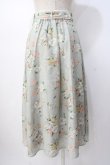 画像3: an another angelus / アートタッチ花柄セミフレアースカート  ミント Y-25-07-16-053-CA-SK-SZ-ZT197 (3)