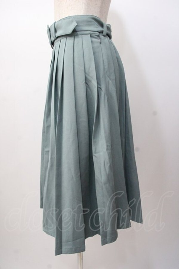 画像2: Fi.n.t / 太ベルト付きプリーツスカート  ミント Y-25-07-16-055-CA-SK-SZ-ZY (2)