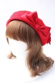 画像2: Hoshibako Works / ストロベリー・リボンブーケ　いちご刺繍ベレー  赤 Y-25-07-16-001-LO-AC-AS-ZY (2)