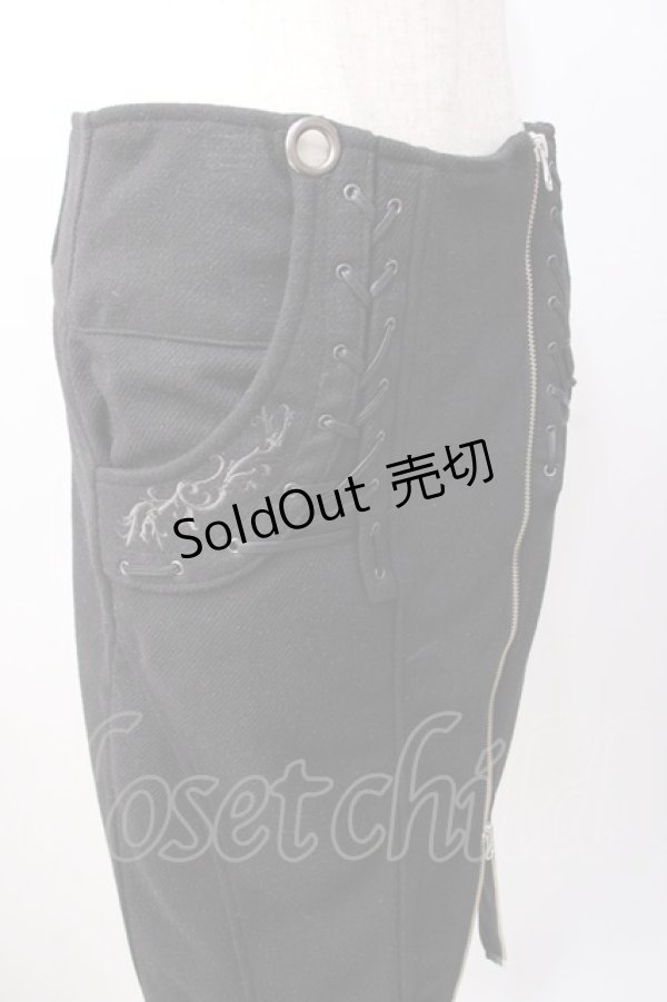 画像4: Ozz Croce / アシメZIPスカート  黒 Y-25-07-16-066-OO-SK-SZ-ZY (4)