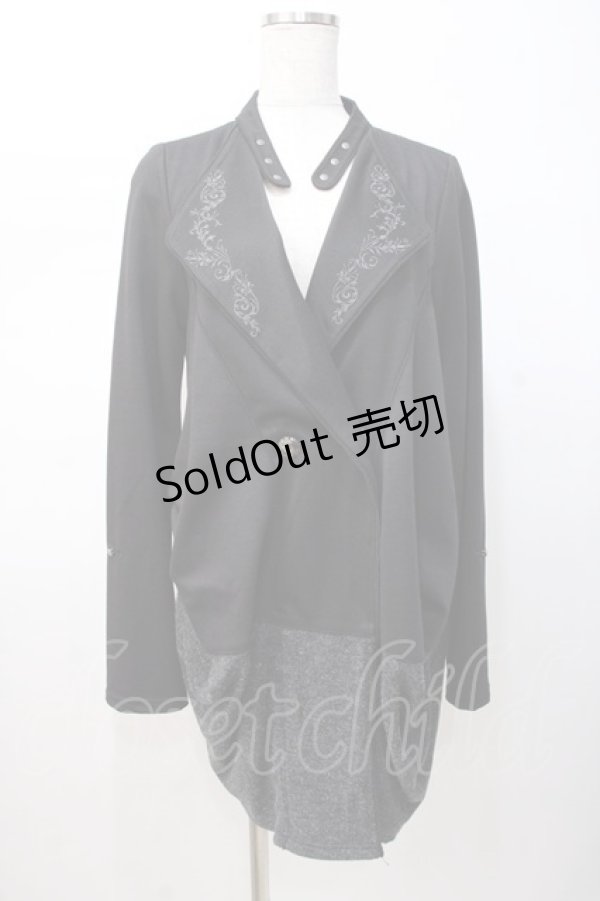 画像1: Rozen Kavalier / 刺繍衿ロングジャケット  黒 Y-25-07-16-073-OO-JA-SZ-ZY (1)