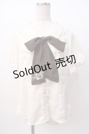 画像: axes femme / リボン付きブラウス M 生成り Y-25-07-16-010-AX-BL-SZ-ZI