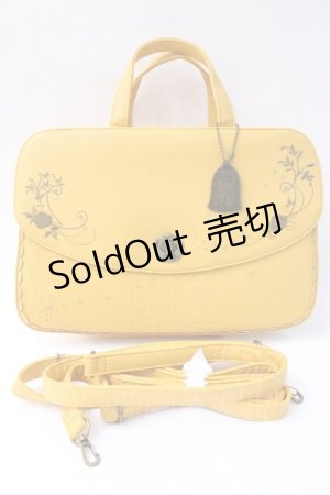 画像: axes femme / バラ刺繍型押し3WAYバッグ  イエロー Y-25-07-16-002-AX-BG-SZ-ZY