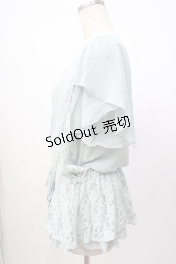 画像2: axes femme / パール付ブラウスチュニ M ミント Y-25-07-16-020-AX-BL-SZ-ZY (2)