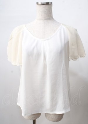 画像: axes femme / シフォントップス  白 Y-25-07-18-046-AX-TO-SZ-ZY