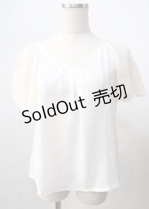 画像: axes femme / シフォントップス  白 Y-25-07-18-046-AX-TO-SZ-ZY