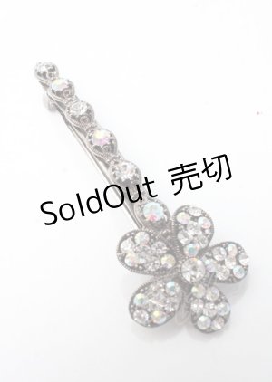 画像: axes femme / 花ビジューバレッタ  シルバー Y-25-07-18-006-AX-ZA-SZ-ZY